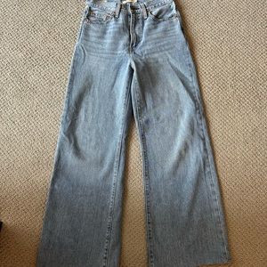 Levi’s Ribcage wide leg jeans, 27, hemmed to fit someone 5’0-5’4